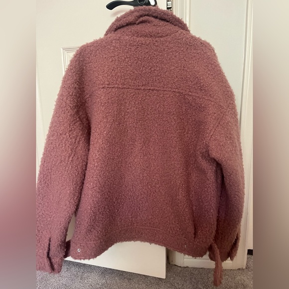 Urban Outfitters Pink Sherpa Oversized Coat - Picture 3 of 6